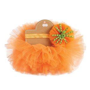New! Newborn pumpkin tulle headband & skirt